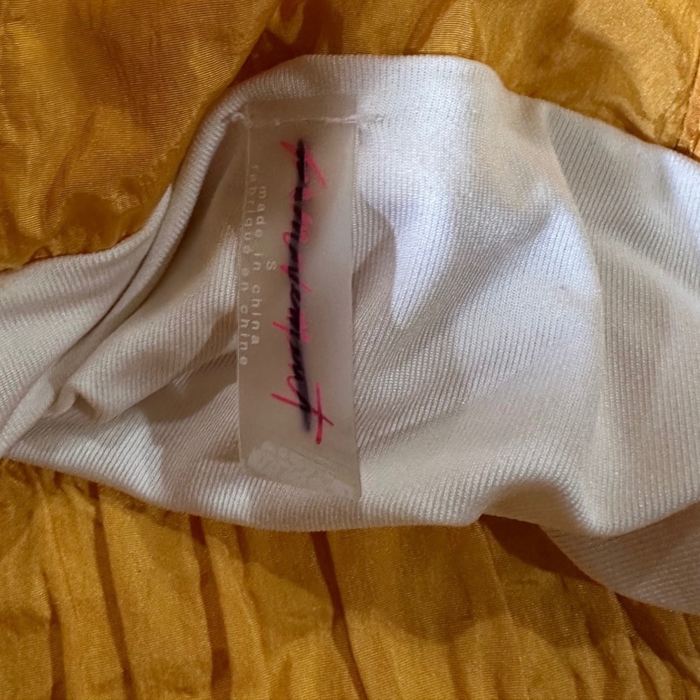 Free People FP Movement Way Hime Runsie Romper Yellow S flawed - Picture 9 of 9